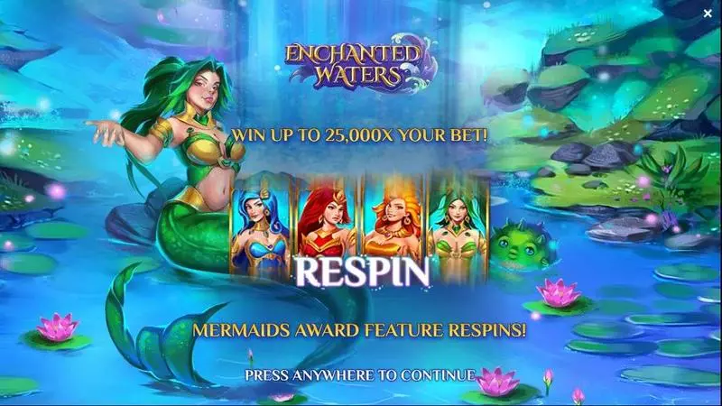 Enchanted Waters   Real Money Slot made by Yggdrasil - Introduction Screen