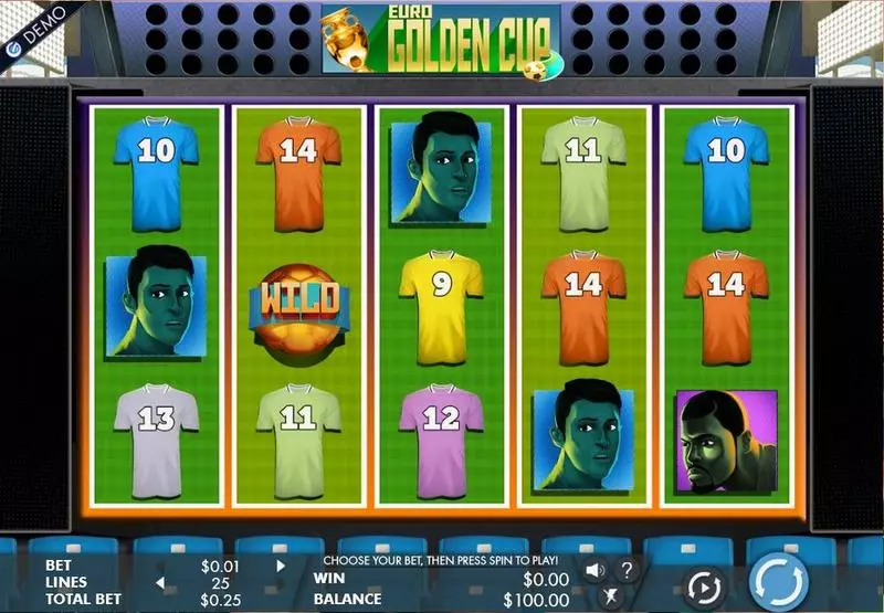 Euro Golden Cup  Real Money Slot made by Genesis - Main Screen Reels
