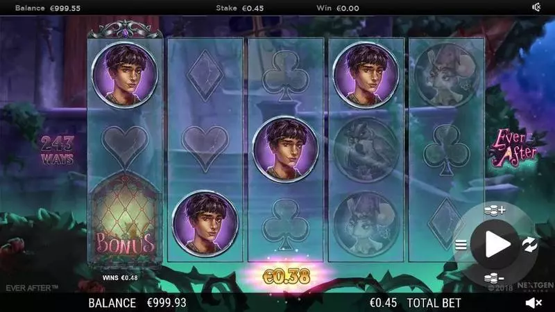 Ever After  Real Money Slot made by NextGen Gaming - Main Screen Reels