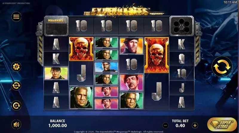 Expendables Megaways  Real Money Slot made by StakeLogic - Main Screen Reels