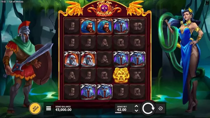 EYE OF MEDUSA  Real Money Slot made by Hacksaw Gaming - Main Screen Reels