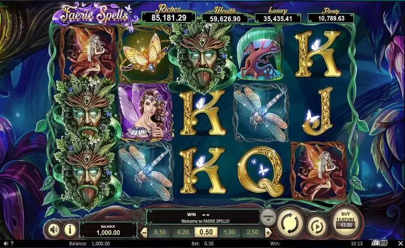 Faerie Spells  Real Money Slot made by BetSoft - Main Screen Reels