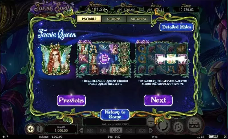 Faerie Spells  Real Money Slot made by BetSoft - Info and Rules
