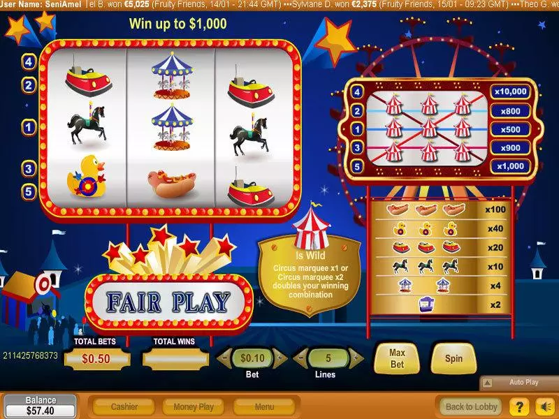 Fair Play  Real Money Slot made by NeoGames - Main Screen Reels