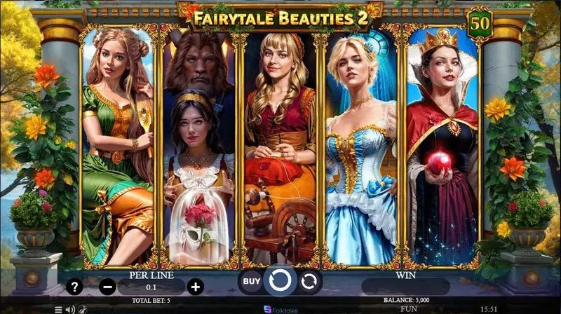 Fairytale Beauties 2  Real Money Slot made by Spinomenal - Main Screen Reels