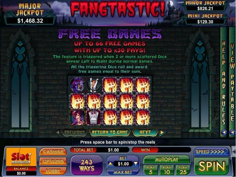 Fangtastic  Real Money Slot made by NuWorks - Info and Rules