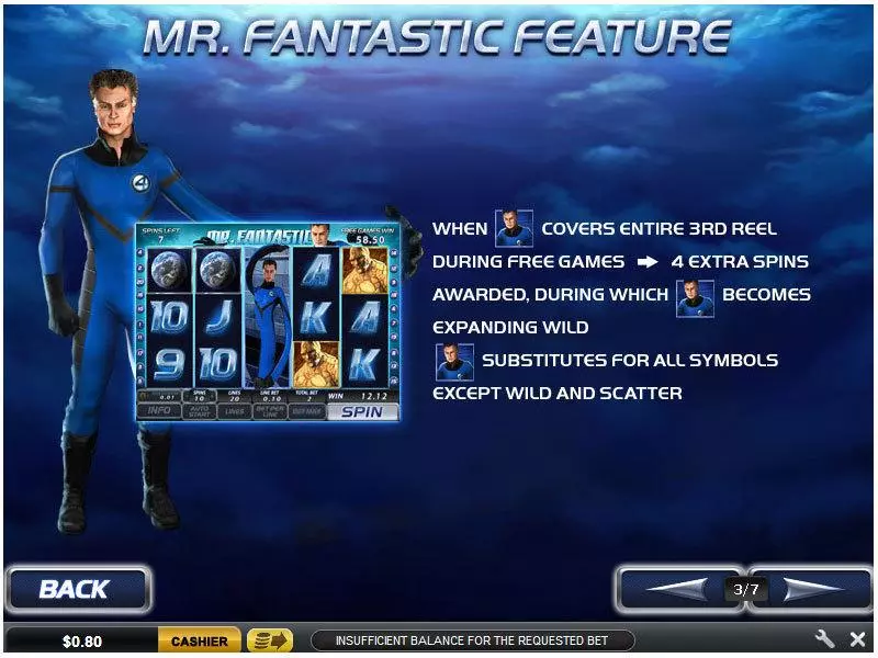 Fantastic Four 50 Line  Real Money Slot made by PlayTech - Bonus 1
