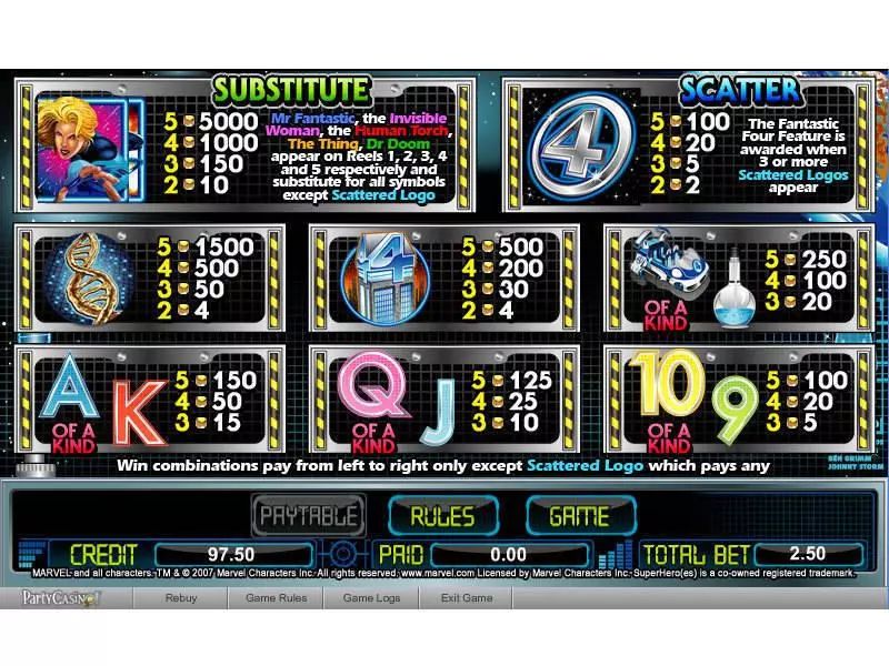Fantastic Four  Real Money Slot made by bwin.party - Info and Rules