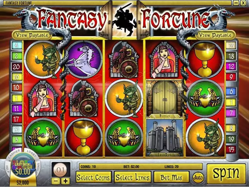 Fantasy Fortune  Real Money Slot made by Rival - Main Screen Reels