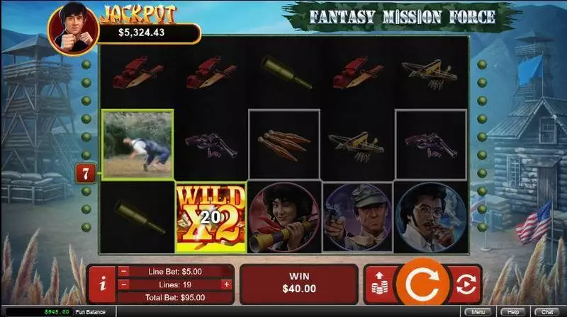 Fantasy Mission Force  Real Money Slot made by RTG - Main Screen Reels