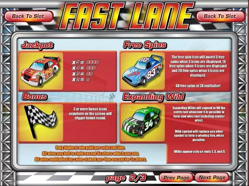 Fast Lane  Real Money Slot made by Rival - Info and Rules