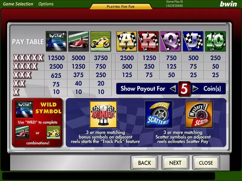 Fast Track  Real Money Slot made by Amaya - Info and Rules