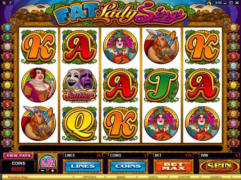 Fat Lady Sings  Real Money Slot made by Microgaming - Main Screen Reels