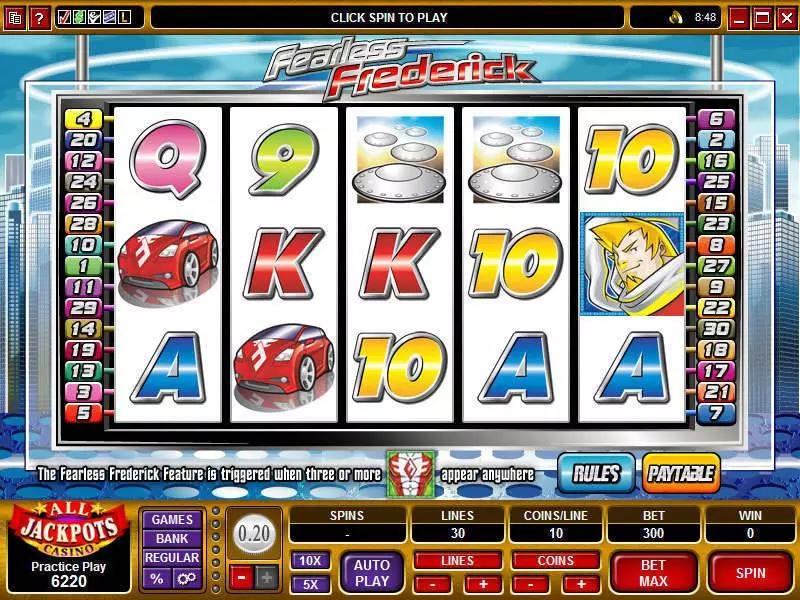 Fearless Frederick  Real Money Slot made by Microgaming - Main Screen Reels