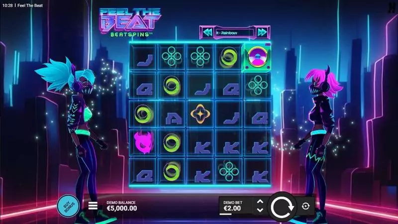 Feel the Beat  Real Money Slot made by Hacksaw Gaming - Main Screen Reels