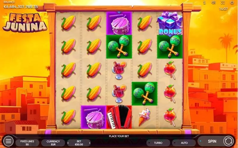 Festa Junina  Real Money Slot made by Endorphina - Main Screen Reels