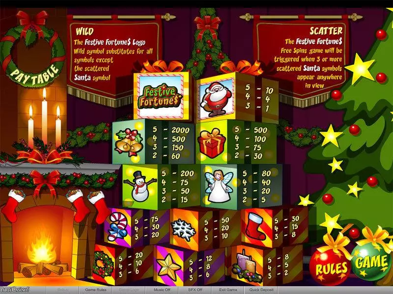 Festive Fortunes  Real Money Slot made by bwin.party - Info and Rules