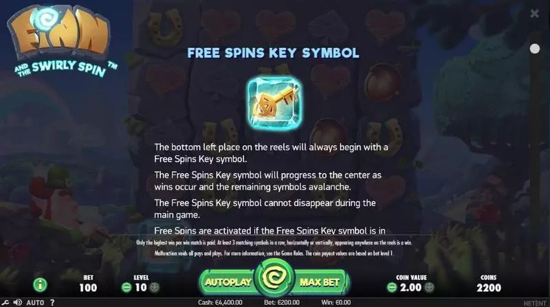 Finn and the Swirly Spin  Real Money Slot made by NetEnt - Bonus 1