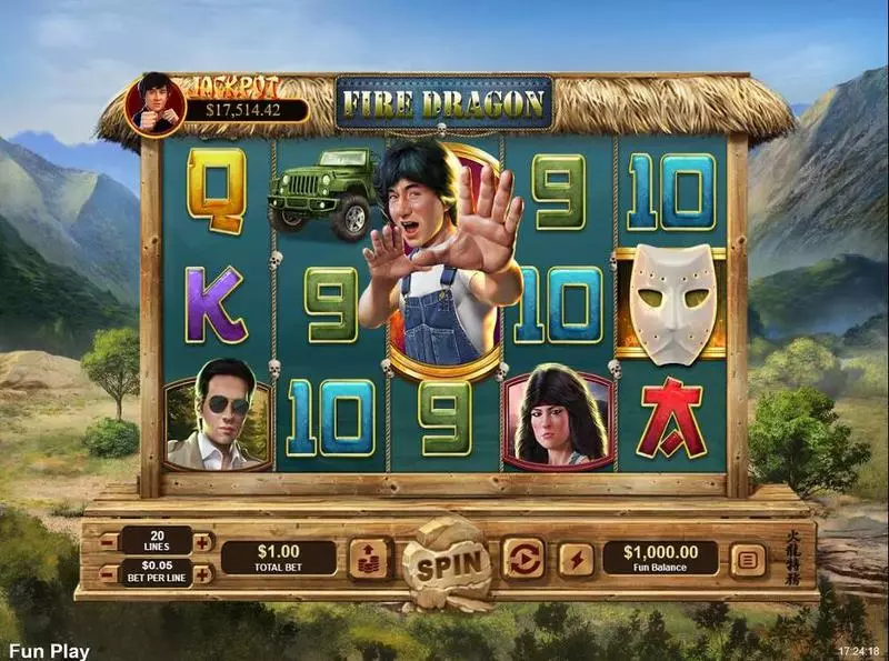 Fire Dragon  Real Money Slot made by RTG - Main Screen Reels