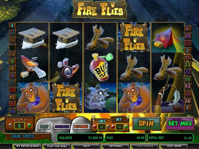 Fire Flies  Real Money Slot made by Amaya - Main Screen Reels