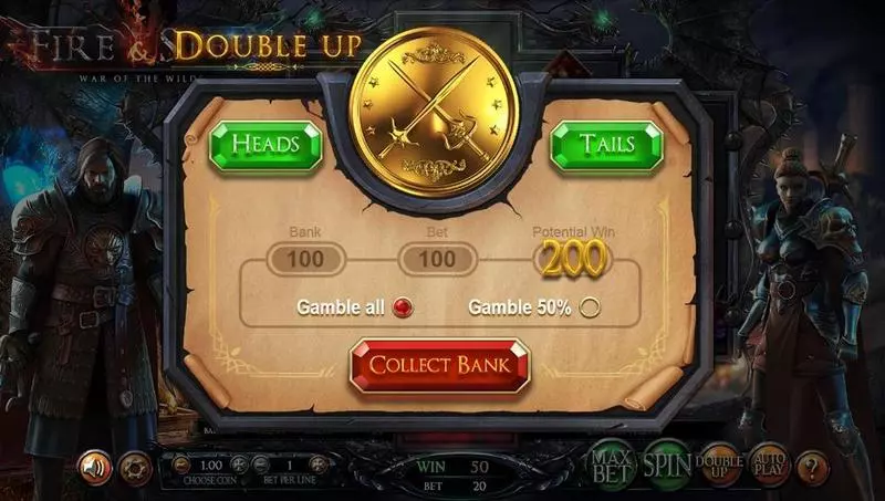 Fire & Steel  Real Money Slot made by BetSoft - Gamble Screen