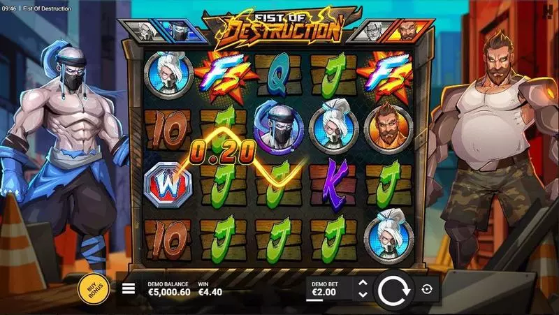 First of Destruction  Real Money Slot made by Hacksaw Gaming - Main Screen Reels