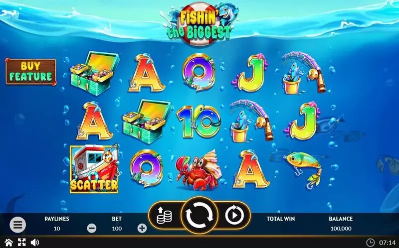 Fishing the Biggest  Real Money Slot made by Apparat Gaming - Main Screen Reels