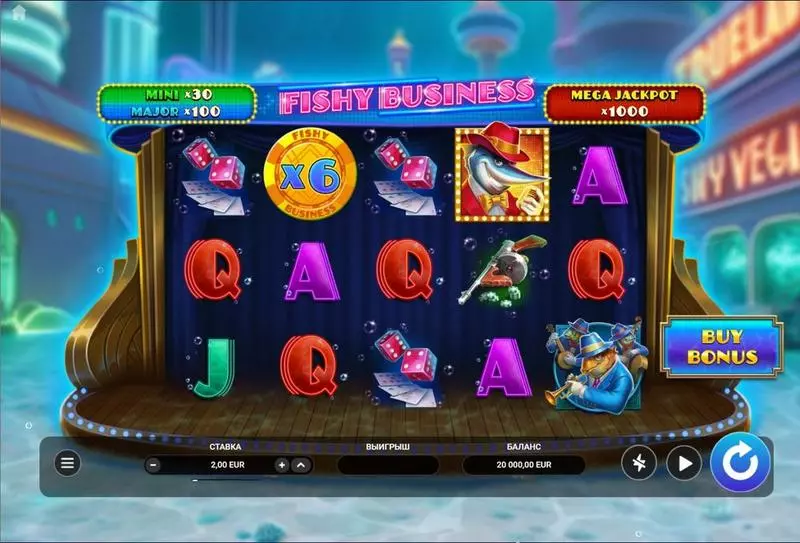 Fishy Business  Real Money Slot made by TrueLab Games - Main Screen Reels