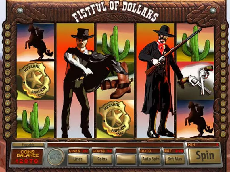 Fistful of Dollars  Real Money Slot made by Saucify - Main Screen Reels