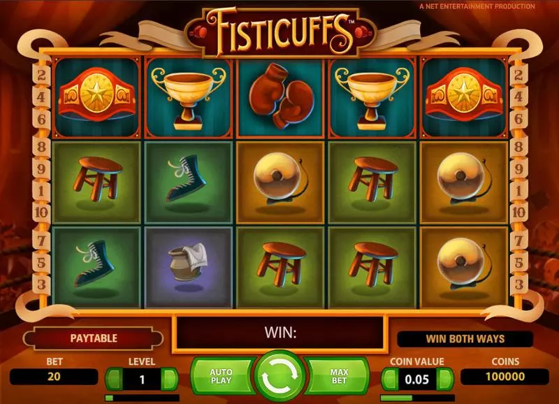Fisticuffs  Real Money Slot made by NetEnt - Main Screen Reels