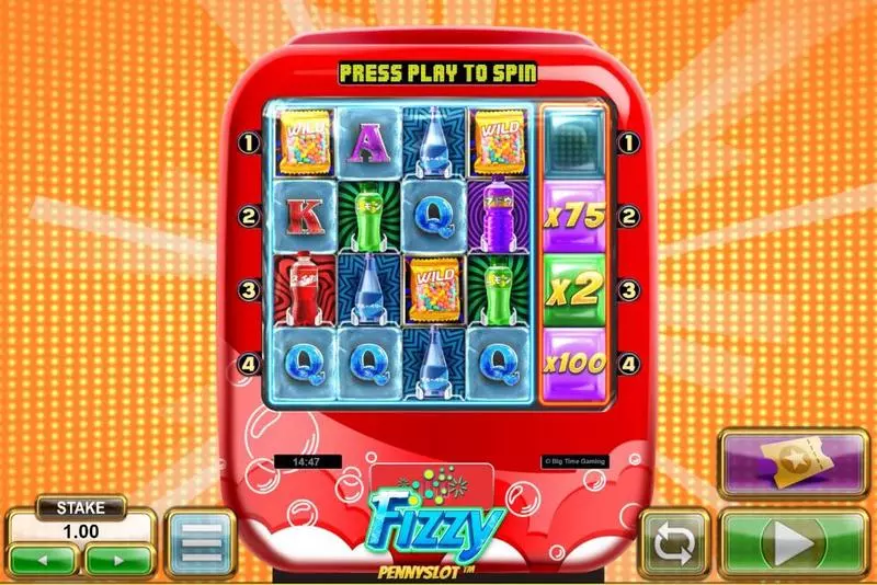 Fizzy Pennyslot  Real Money Slot made by Big Time Gaming - Main Screen Reels