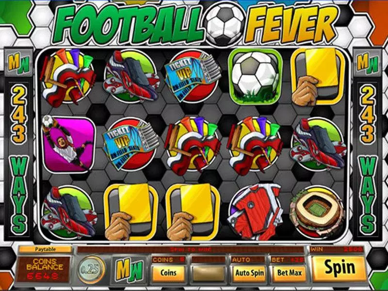 Football Fever  Real Money Slot made by Saucify - Main Screen Reels