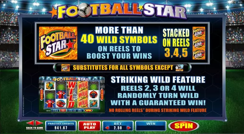 Football Star  Real Money Slot made by Microgaming - Info and Rules