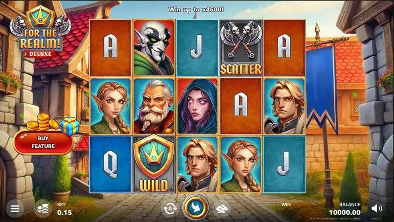 For the Realm Deluxe  Real Money Slot made by Mascot Gaming - Main Screen Reels