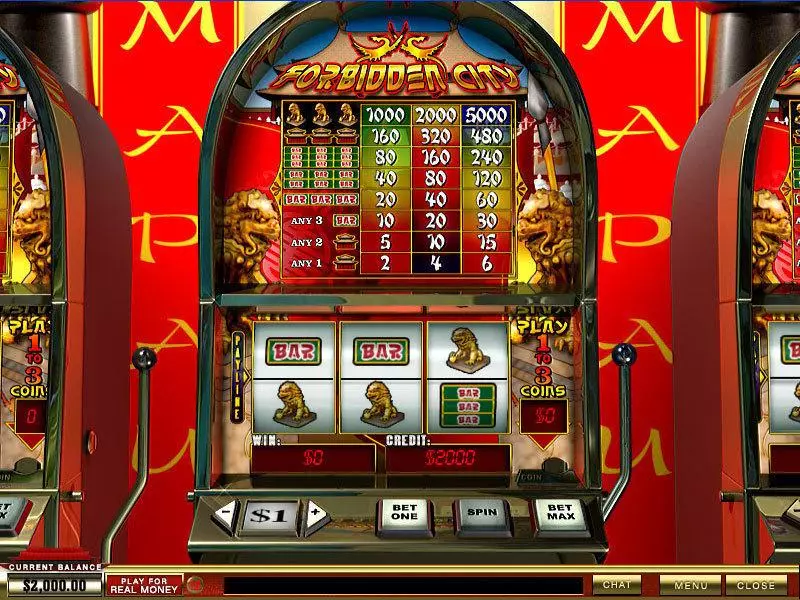 Forbidden City  Real Money Slot made by PlayTech - Main Screen Reels