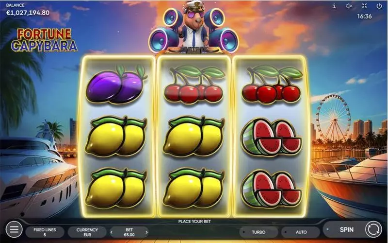 Fortune Capibara  Real Money Slot made by Endorphina - Main Screen Reels