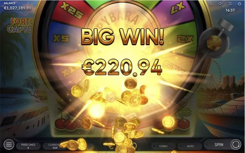 Fortune Capibara  Real Money Slot made by Endorphina - Winning Screenshot