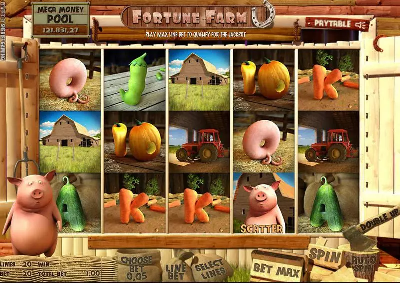 Fortune Farm  Real Money Slot made by Sheriff Gaming - Main Screen Reels