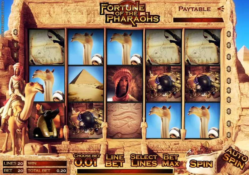 Fortune of the Pharaohs  Real Money Slot made by Sheriff Gaming - Main Screen Reels