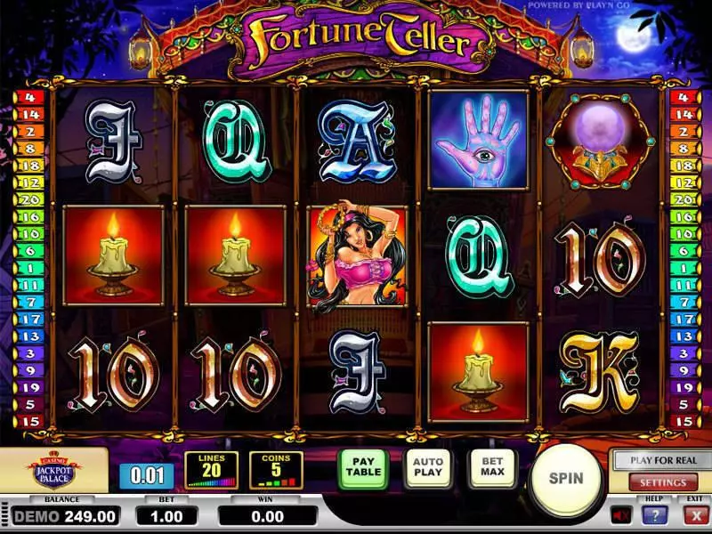 Fortune Teller  Real Money Slot made by Play'n GO - Main Screen Reels