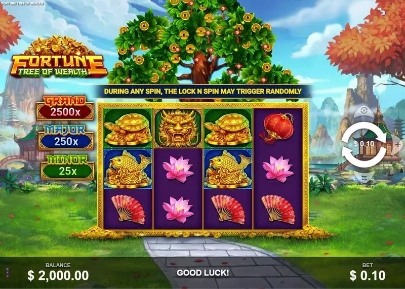 Fortune Tree of Wealth  Real Money Slot made by Wizard Games - Main Screen Reels