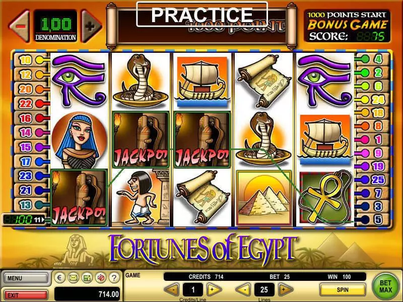 Fortunes of Egypt  Real Money Slot made by GTECH - Bonus 1