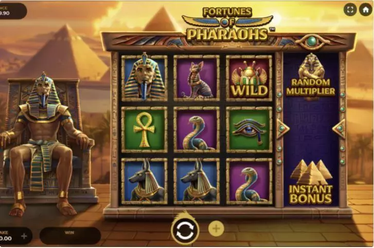 Fortunes of Pharaohs  Real Money Slot made by Dragon Gaming - Main Screen Reels