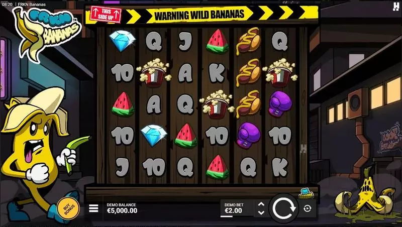 FRKN Bananas  Real Money Slot made by Hacksaw Gaming - Main Screen Reels