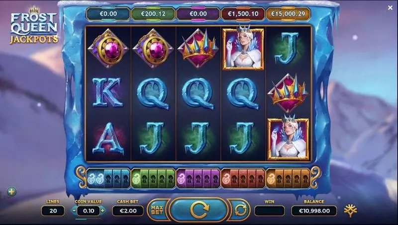 Frost Queen Jackpots  Real Money Slot made by Yggdrasil - Main Screen Reels