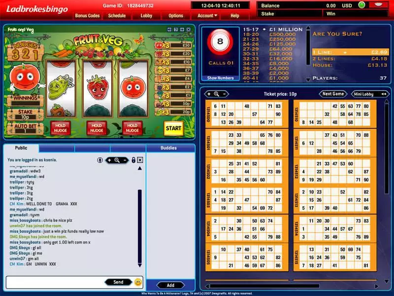 Fruit and Veg Mini  Real Money Slot made by Virtue Fusion - Main Screen Reels