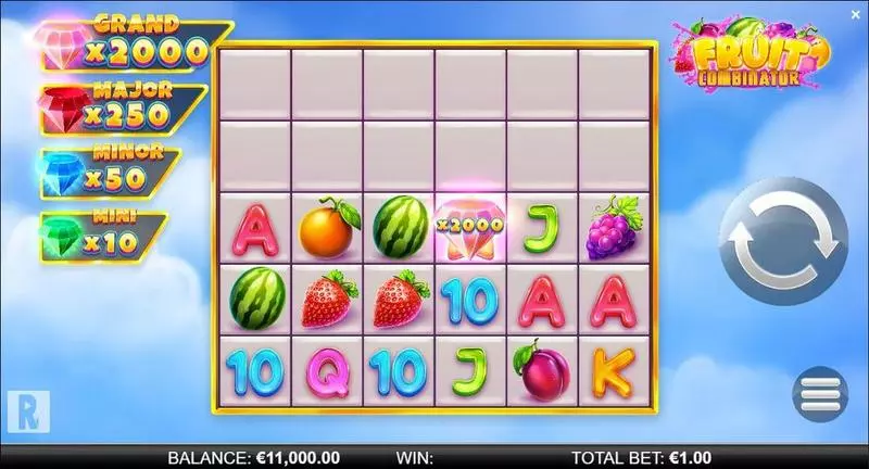 Fruit Combinator  Real Money Slot made by ReelPlay - Main Screen Reels