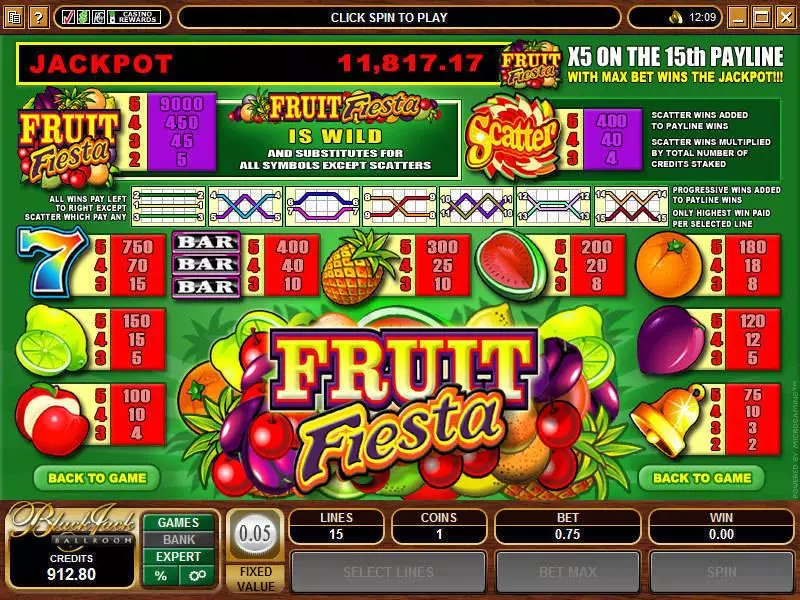 Fruit Fiesta 5-Reels  Real Money Slot made by Microgaming - Info and Rules