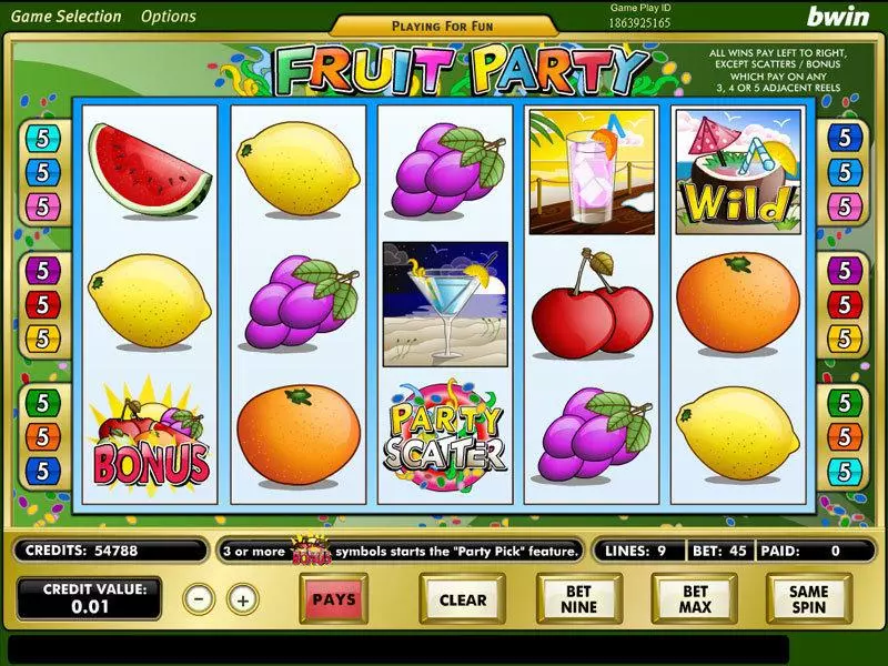 Fruit Party  Real Money Slot made by Amaya - Main Screen Reels