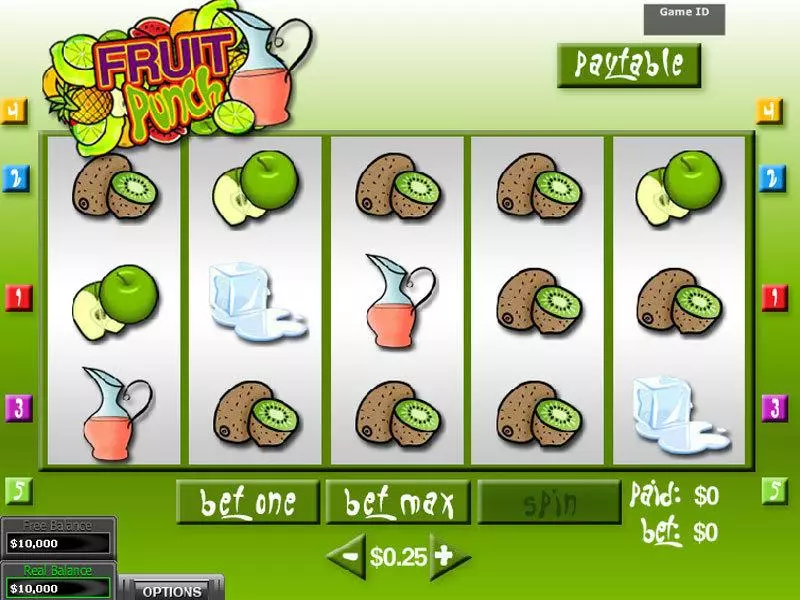 Fruit Punch  Real Money Slot made by DGS - Main Screen Reels